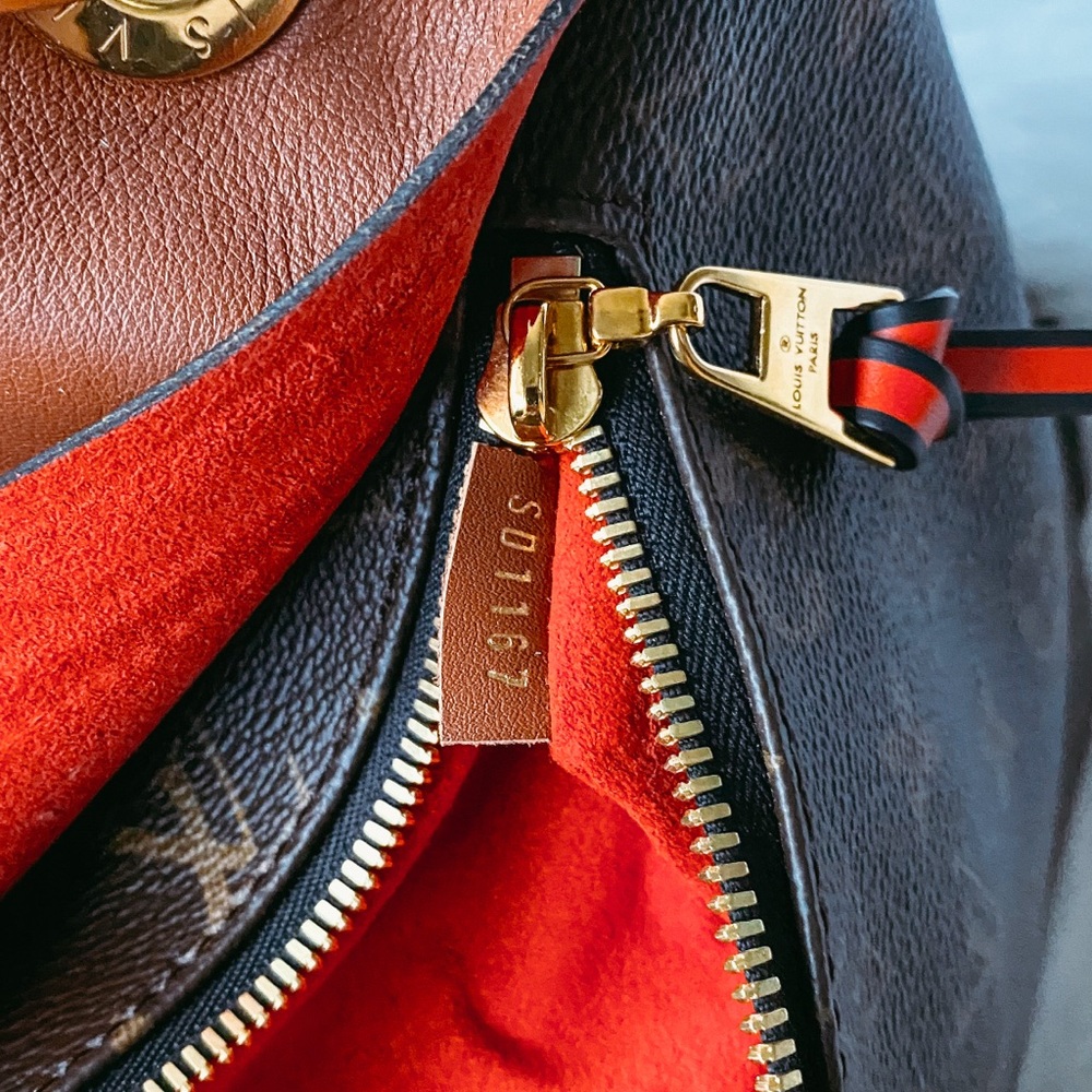Louis Vuitton Tuileries Hobo Bag .. Caramel, Red - Picture 5 of 12